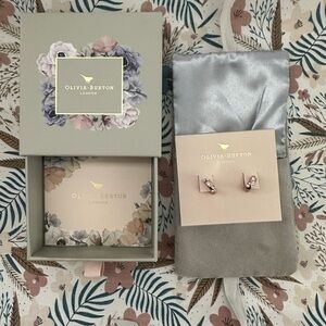 OLIVIA BURTON Rose and Gold Stud Earrings